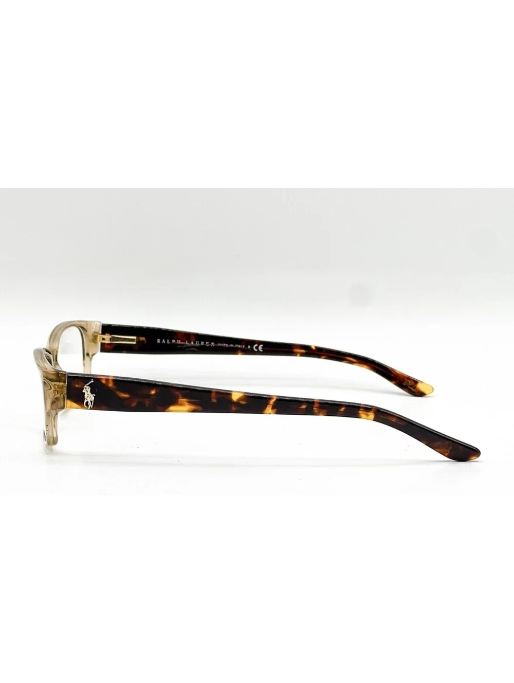 Ralph Lauren RL 6058 5217 Mud Transparent Rectangle Eyeglass Frames 51-16-135